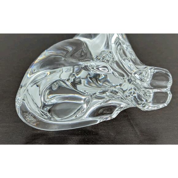 Baccarat Crystal Egyptian Dog Figurine Paperweight 6.25" France - Picture 9 of 11